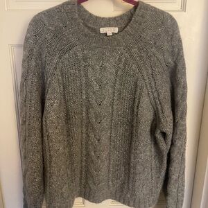J. Crew Metallic cable-knit sweater